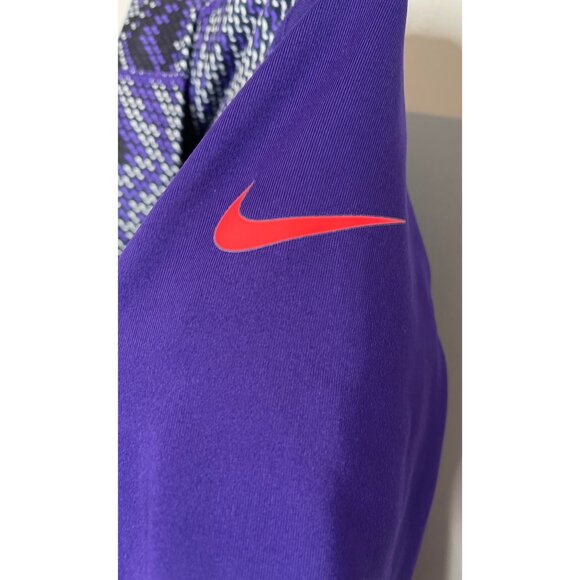 Nike Pro Dri-Fit Purple Print Pullover Top Long Sleeve Size S - Picture 7 of 11